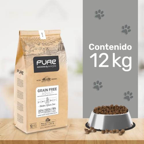 Avantis Pet Pure Grain Free Adult - Pienso para Perros Adultos de Todas Las Razas - 2 kg - Comida 100% Completa y Equilibrada - con Pollo y sin Cereales para Perros con Intolerancia y Alergia