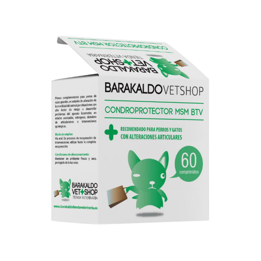 Barakaldo Vet Shop | Condroprotector MSM para Perros | Problemas del Aparato locomotor, Edades avanzadas, sobrepeso o intervenciones quirúrgicas | Razas Pequeñas y Medianas | 150 Comprimidos