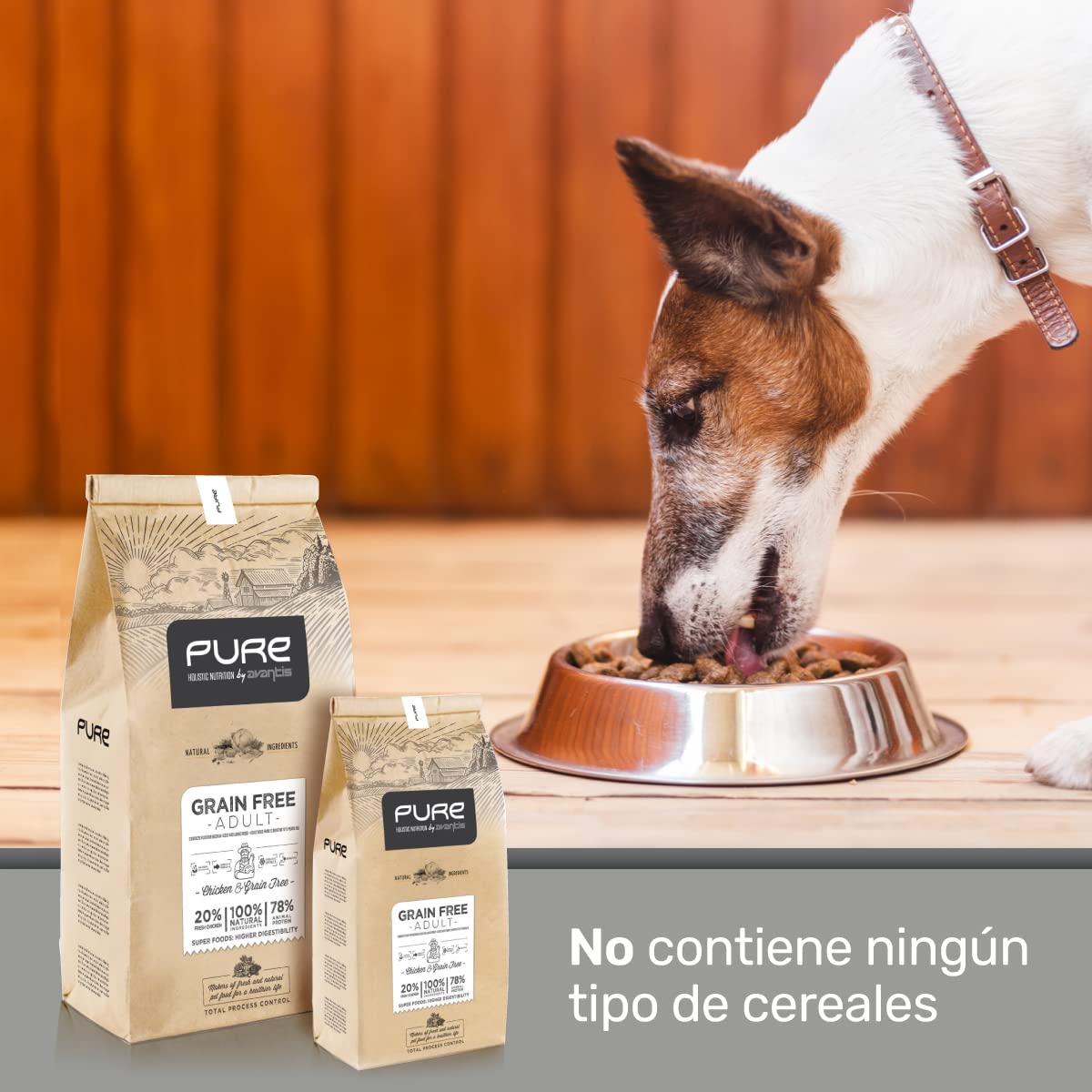 Avantis Pet Pure Grain Free Adult - Pienso para Perros Adultos de Todas Las Razas - 2 kg - Comida 100% Completa y Equilibrada - con Pollo y sin Cereales para Perros con Intolerancia y Alergia