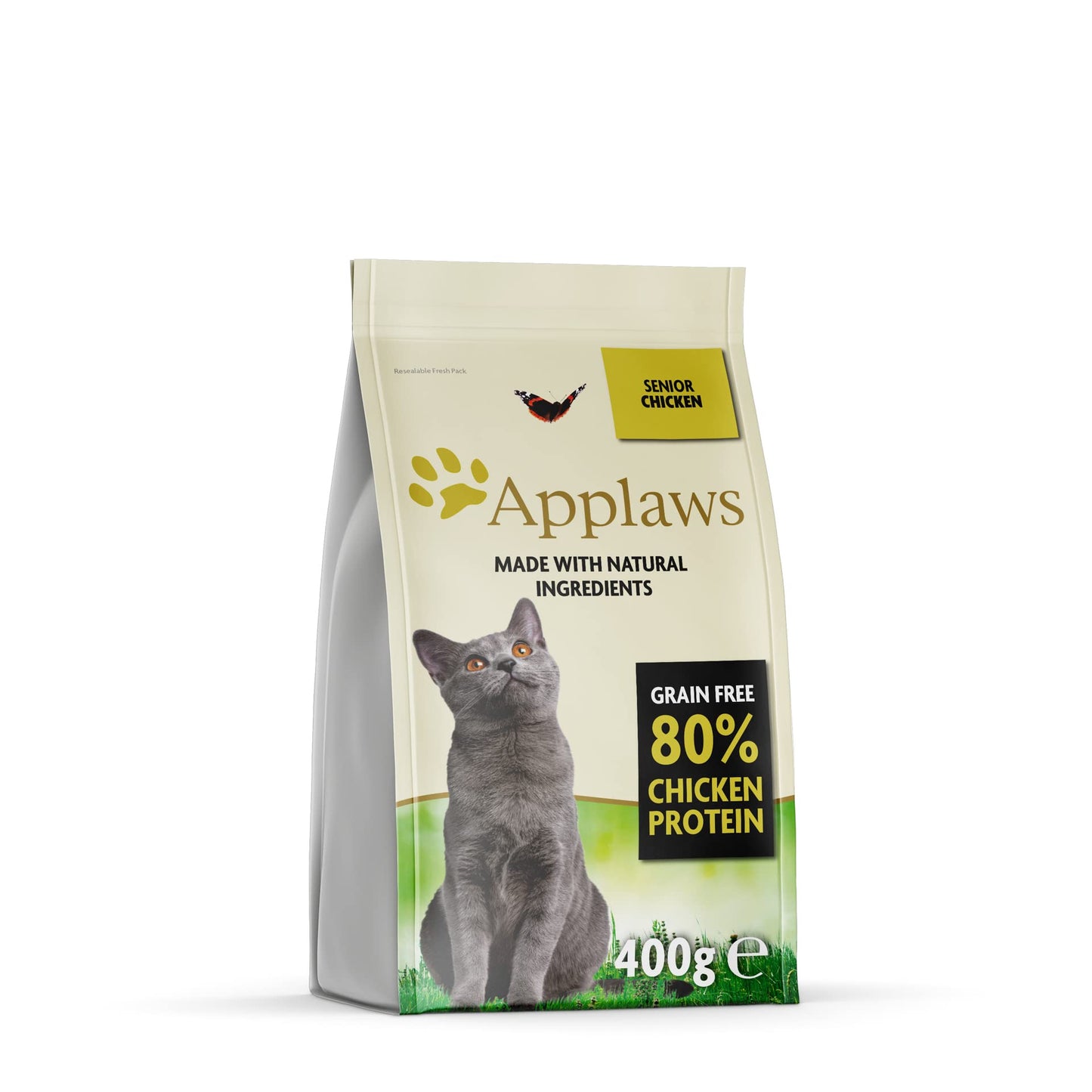 Applaws Alimento Seco Natural sin Granos para Gatitos, Pollo Natural - Bolsa Resellable de 2 kg