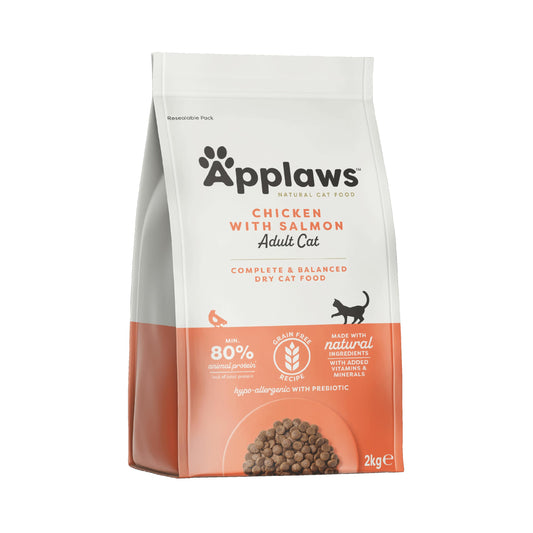 Applaws Alimento Seco Natural sin Granos para Gatitos, Pollo Natural - Bolsa Resellable de 2 kg