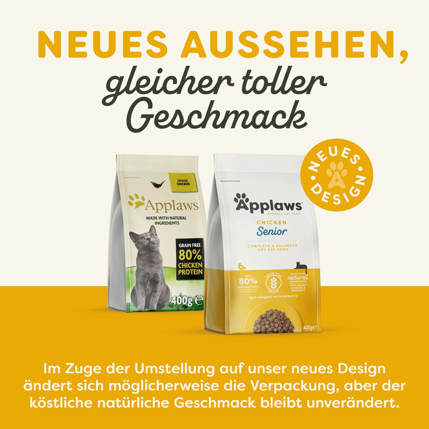Applaws Alimento Seco Natural sin Granos para Gatitos, Pollo Natural - Bolsa Resellable de 2 kg
