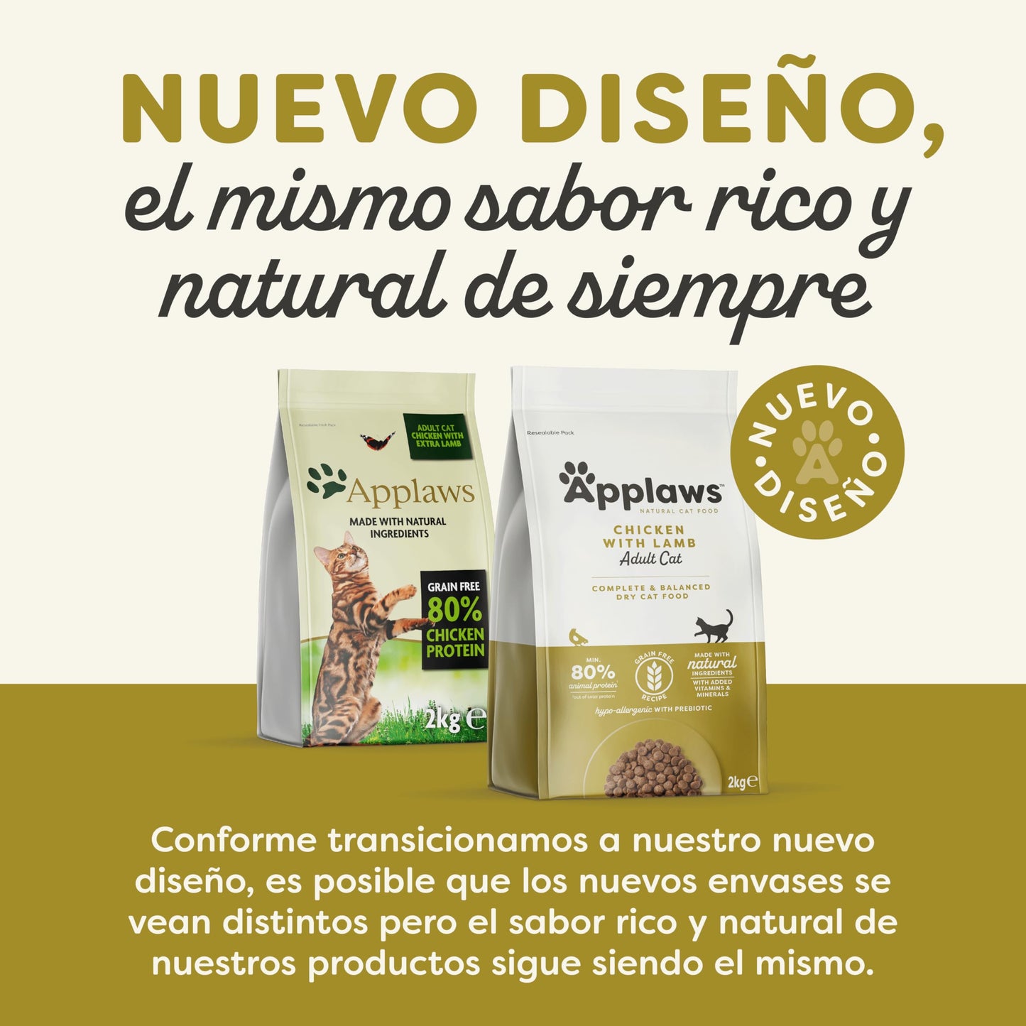 Applaws Alimento Seco Natural sin Granos para Gatitos, Pollo Natural - Bolsa Resellable de 2 kg