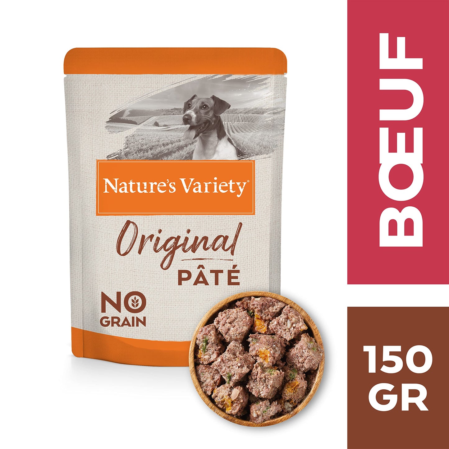 Nature's Variety Original No Grain - Paté para Perros Adultos Mini con Pollo - Caja 8 x 150 g