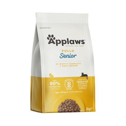 Applaws Alimento Seco Natural sin Granos para Gatitos, Pollo Natural - Bolsa Resellable de 2 kg