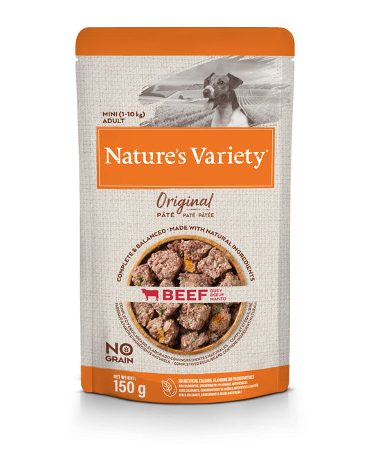 Nature's Variety Original No Grain - Paté para Perros Adultos Mini con Pollo - Caja 8 x 150 g