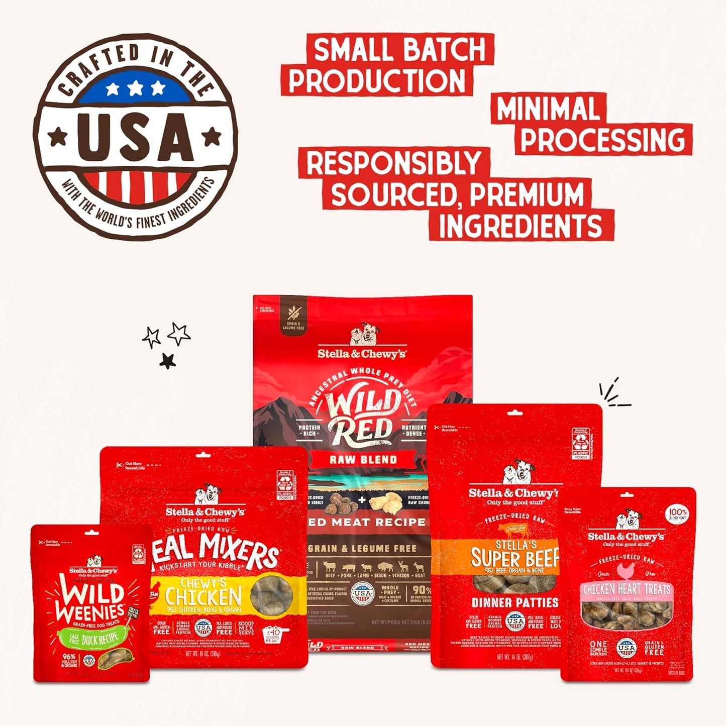 Stella and Chewy's Freeze-Dried Raw Surf'N Turf Dinner Patties for Dogs 25 Ounce