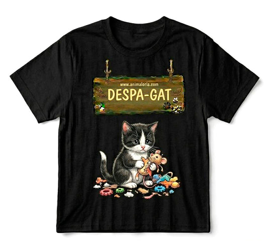 MODELO: DESPA-GAT | Camiseta de Gatos Original AMI-GAT | Diseño Divertido en Valenciano e Inglés