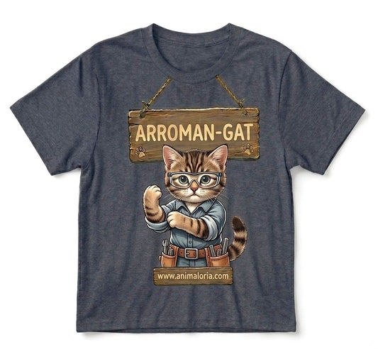 MODELO: ARROMAN-GAT | Camiseta de Gatos Original AMI-GAT | Diseño Divertido en Valenciano e Inglés