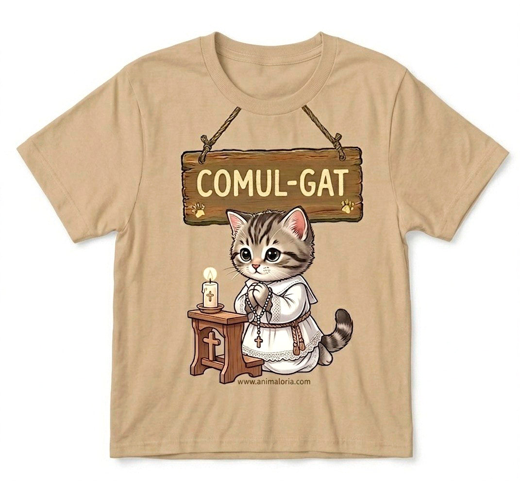 MODELO: COMUL-GAT | Camiseta de Gatos Original AMI-GAT | Diseño Divertido en Valenciano e Inglés